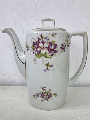 Фарфоровый большой чайник ALTROHLAU PORCELAIN FACTORIES - MORITZ ZDEKAUER Богемия 1918-1930гг. Вы 