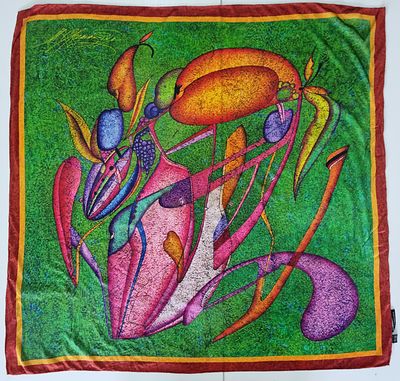 Михаил Шемякин.Платок с авторским принтом Трансформации, . Ограниченная серия платков - тираж 