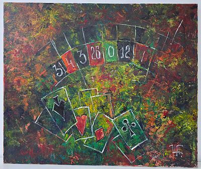 А.Штрейслер."Казино" абстракция , холст\масло, (художник -реставратор) С-Петербург. Размер: 60 х 