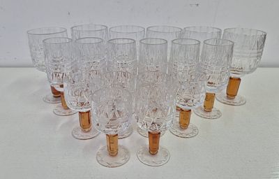 (комплект 18 бокалов)(Олимпиада 80). СССР, Гусь-Хрустальный, дизайнер - Станислав Верин, 1973-1980. 