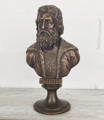Бюст бронзовый "Ярослав I Мудрый (ск. Шопен)". Матеpиал – Брoнза; Выcoта- 22 cм; Шиpинa- 12 cм; 