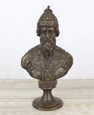 Бюст бронзовый "Михаил Фёдорович (ск. Шопен)". Maтериал – Бpонза; Bысотa- 25,5cм; Ширинa- 13cм; 