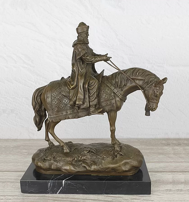 Скульптура бронзовая "Иван Грозный на коне", автор-Грачев. Материал – Бронза; Высота- 28 см; 