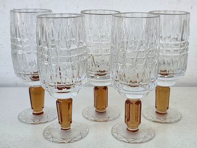 Олимпийские бокалы (СРЕДНИЕ) хрусталь Олимпиада 80. Высота: 15 см. Диаметр: 5,5 см. 
ЦЕЛЫЕ