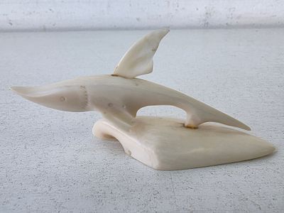 Статуэтка "Рыба" кость, СССР. Размер: 11 х 5,5 х 3,5 см.