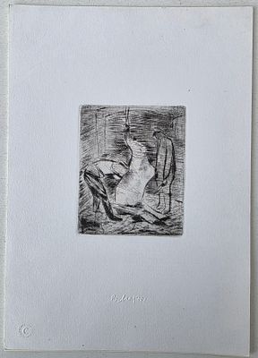 Матюх Вера Офорт "Туша" . Размер: 30 х 21 см. 
Вера Федоровна Матюх (1910-2003) - советский 