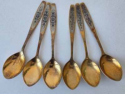 Ложки столовые серебро 875 пр, чернь, 360 грамм. Длина: 20 см. Общий вес: 360 гр.