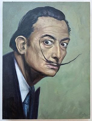 Картина "Портрет Сальвадора Дали" холст, масло. Размер: 40 х 30 см.
