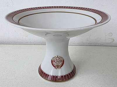 Фруктовница из Кремлевского Сервиза (Кремлевская стена) ЛФЗ СССР. Фруктовница из Кремлевского 