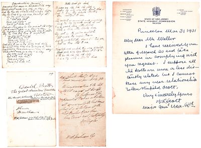 Vintage (4) Manuscripts; Autographs; ALS. Includes: Daniel Pratt (Great American Traveler); 