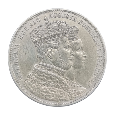Prussia (Germany) - 1 Thaler silver coin from 1861 - Coronation of Wilhelm and Augusta. Silver 