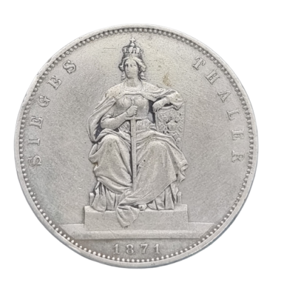 Prussia (Germany) - 1 Thaler silver coin from 1871 - Victory over France. Silver 0.900, weight: 