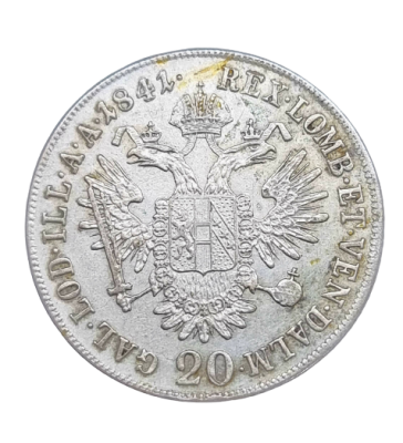 Austria - 20 Kreuzer 1841 silver coin - Ferdinand I. 0.583 silver, weight: 6.68 grams diameter: 