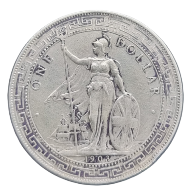 England - 1 Dollar 1903 silver coin - Britannia. 0.900 silver, weight: 26.95 grams, diameter: 