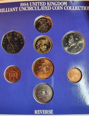 The United Kingdom - Set of 8 coins from 1984 - Original Package, including COA - UNC 
Year: 