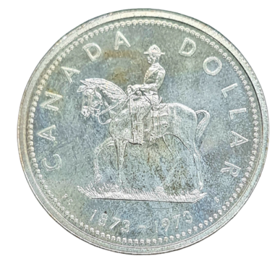 Canada - Silver Specimen 1 dollar coin from 1973 in PROOF condition "Royal Canadian Mounted 
