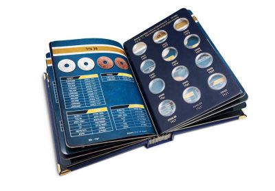 BRITISH MANDATE COINS OF PALESTINE (1927-1946) (Coin Album with capsules) 
Size: Album overall 