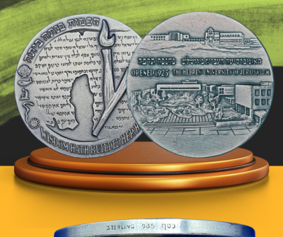 Israel - State silver medal from 1965 - "Hebrew University 40th Anniversary", silver 935 