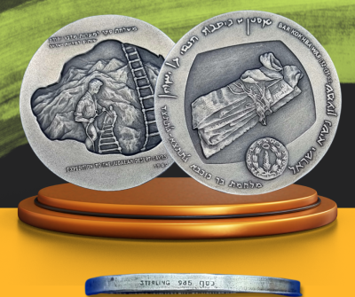 Israel - State silver medal from 1960 - "Bar Kochba", silver 935, weight: 113 grams, diameter: 