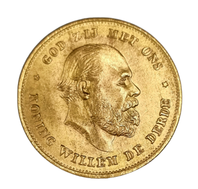 Netherlands - 10 Gulden 1875 - 0.900 gold coin. Weight: 6.7290 gr, Diameter: 22.5 mm - 10% 