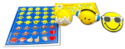 Lot of 3 Kinder toys - surprise figurines, "Emoji" series, 1990s - collection from the estate 