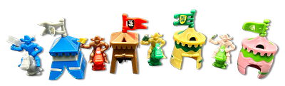 Lot of 8 Kinder toys - surprise figurines, "kingdom" series, 1990s - collection from the estate 