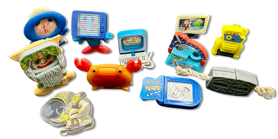Lot of 11 Kinder toys - surprise figurines, "charactersr" series, 1990s - collection from the 