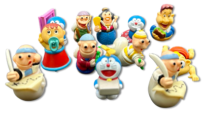 Lot of 12 Kinder toys - surprise figurines, "characters" series, 1990s - collection from the 