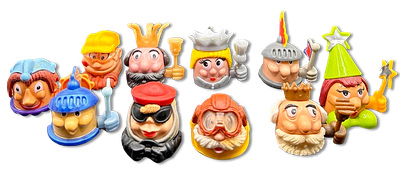 Lot of 10 Kinder toys - surprise figurines, "on wheels" well-known collector in the field - in 