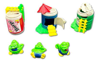 Lot of 3 Kinder toys - surprise figurines, "Green elves" well-known collector in the field - in 