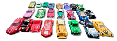 Lot of 23 Kinder toys - surprise figurines, "cars" well-known collector in the field - in 