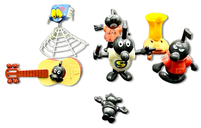 Lot of 7 Kinder toys - surprise figurines, "musical notes" well-known collector in the field - 