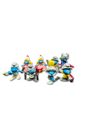 Lot of 8 vintage McDonald's toys - Mc Donalds "Smurfs series" - Disney toys, special edition 