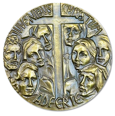 Vatican - Bronze numbered medal - John Paul II "bringing Messiah to the youth", weight: 38.5 