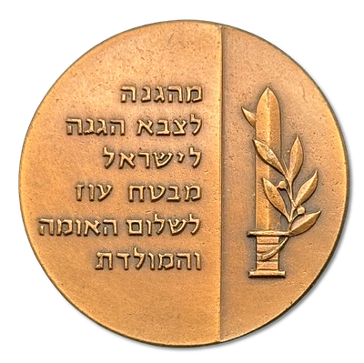 Israel - Rare private bronze medal "Assembly of the Organization of Defense Members in Israel" 
