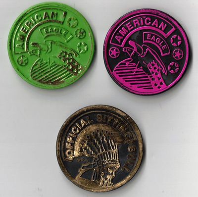 Israel - Lot of 3 American flips by WENCO "Official Slammer" - Excellent conditions 
Pogs were 