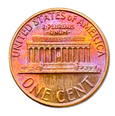 United States - 1 Cent 1980 (D) Coin "Lincoln" in AUNC condition with crazy patina, weight: 