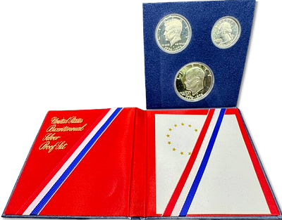 United States - Set of 3 Silver 0.400 Coins "200th Anniversary of the Founding of the United 