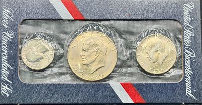 United States - Set of 3 Silver 0.400 Coins "200th Anniversary of the Founding of the United 