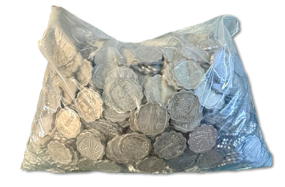 ישראל - 2.9 קילו מטבעות 1 אגורה משנות ה60/70 - לא נבדקו פרטנית, יתכן ויש טעויות הטבעה וסוגים 