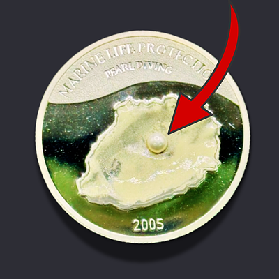 איי מריאנה הצפוניים - מטבע כסף (925) 5 דולר משנת 2005 "צלילת פנינים" (מטבע פנטזיה), משקל: 25 