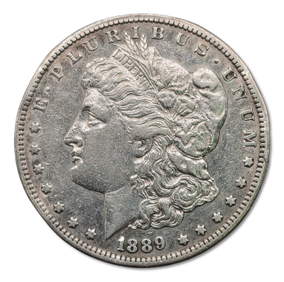 ארצות הברית - נדיר ביותר - מטבע כסף 1 דולר משנת 1889 (S) - "מורגן דולר" הוטבע בכמות של 700,000 
