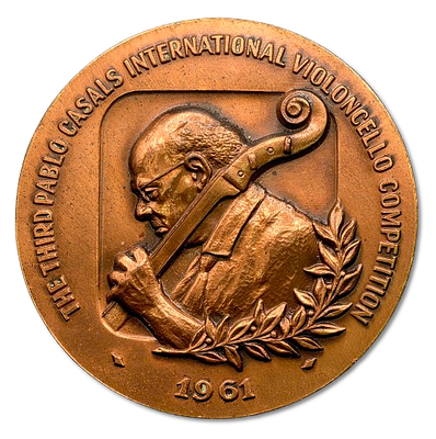 Israel - Bronze Medal from 1961 - Third International Violoncello Competition named after Pablo 