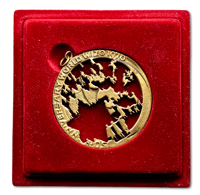 Israel - Artistic engraved medallion from 1970 - "50th anniversary of the World WIZO", weight: 