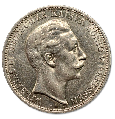 Prussia (Germany) - 3 Mark silver coin from 1910 - Wilhelm II. 0.900 silver, weight: 16.66 