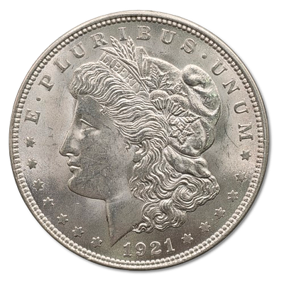 United States - 1 dollar 1921 silver coin - "Morgan Dollar", silver 0.900, weight: 26.73 grams 
