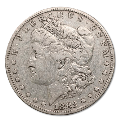 ארצות הברית - מטבע כסף 1 דולר משנת 1882 - "מורגן דולר", כסף 0.900, משקל: 26.73 גרם קוטר: 38.1 