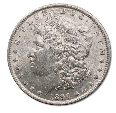 ארצות הברית - מטבע כסף 1 דולר משנת 1890 - "מורגן דולר", כסף 0.900, משקל: 26.73 גרם קוטר: 38.1 