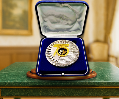 מדליה פיסולית קינטית דו־צדדית גדולה ומרשימה בעיצובו של האמן פרנק מייזלר, שהונפקה בשנת 1998 