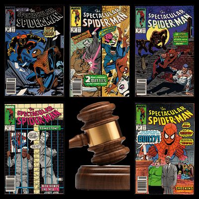 Lot of 5 comic books - The Spectacular Spider-Man #150–154, Marvel Comics, May-September 1989. 